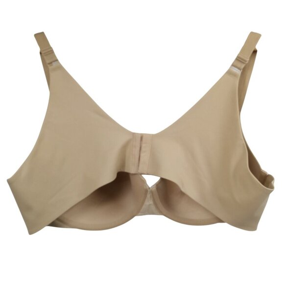 Cacique Beige Full Coverage Lined Underwire Bra Size 46D Stretch Adjustable New - Picture 10 of 11